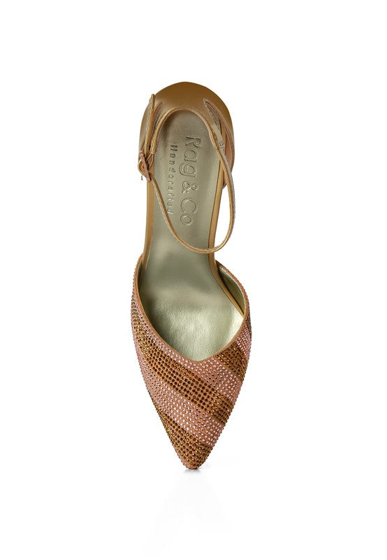 NOBLES High Heeled Patent Diamante Sandals - A&S All things Glam Boutique