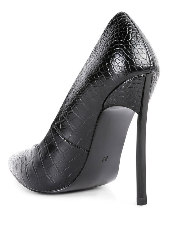 Urchin Croc Patterened High Heeled Sandal - A&S All things Glam Boutique