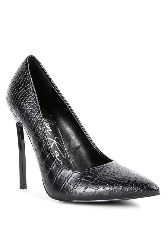 Urchin Croc Patterened High Heeled Sandal - A&S All things Glam Boutique