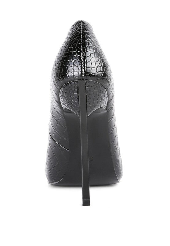 Urchin Croc Patterened High Heeled Sandal - A&S All things Glam Boutique