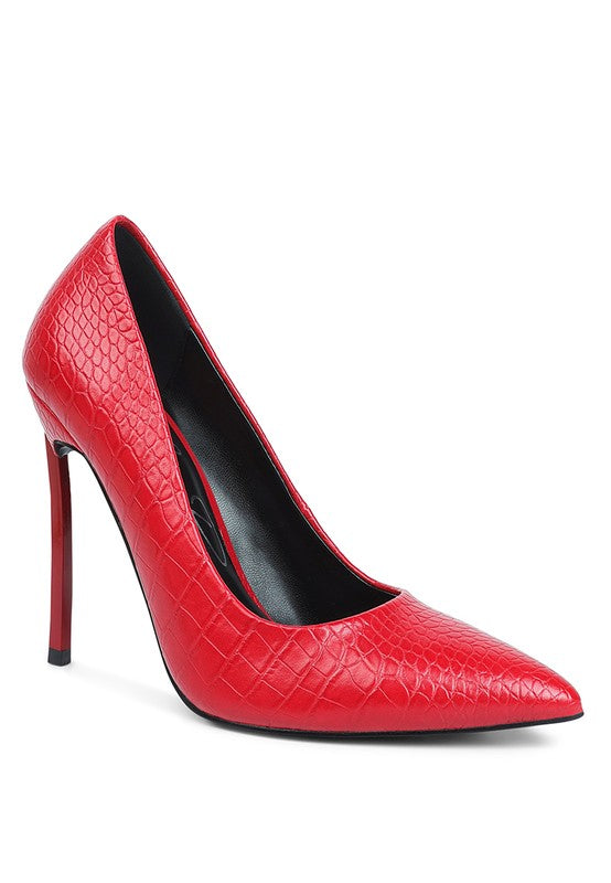 Urchin Croc Patterened High Heeled Sandal - A&S All things Glam Boutique