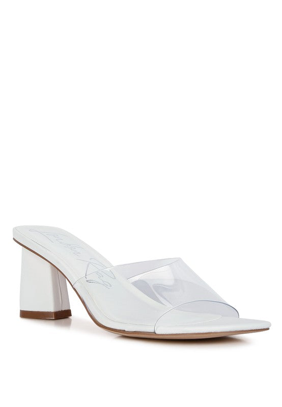 Eugnie Clear Straps Block Heeled Sandals - A&S All things Glam Boutique