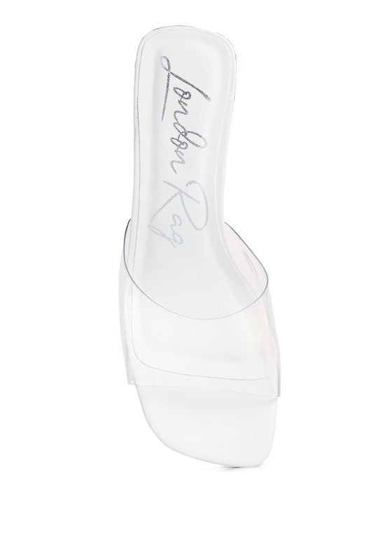 Eugnie Clear Straps Block Heeled Sandals - A&S All things Glam Boutique