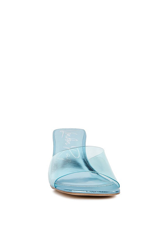 Eugnie Clear Straps Block Heeled Sandals - A&S All things Glam Boutique