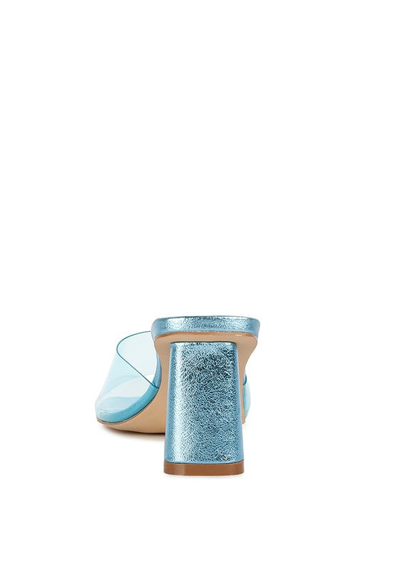 Eugnie Clear Straps Block Heeled Sandals - A&S All things Glam Boutique