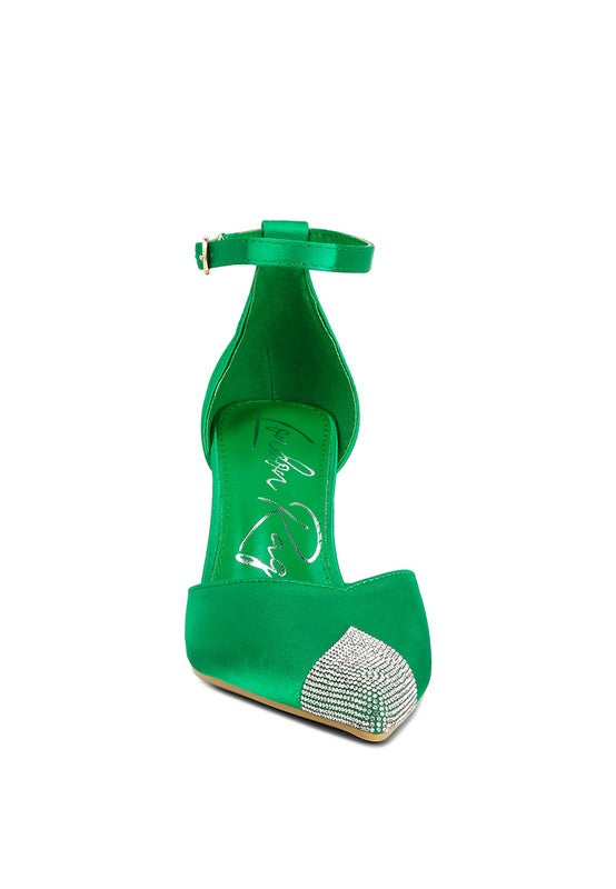Everalda Toe Cap Embellished Sandals - A&S All things Glam Boutique