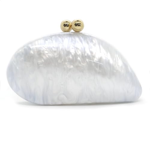 Acrylic Snail Shaped Bag Luxury Marble Clutch