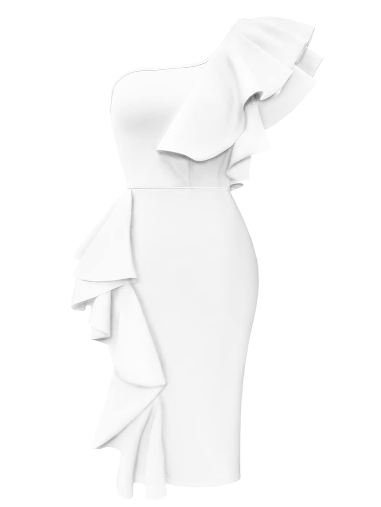 One Shoulder Ruffle l Dress