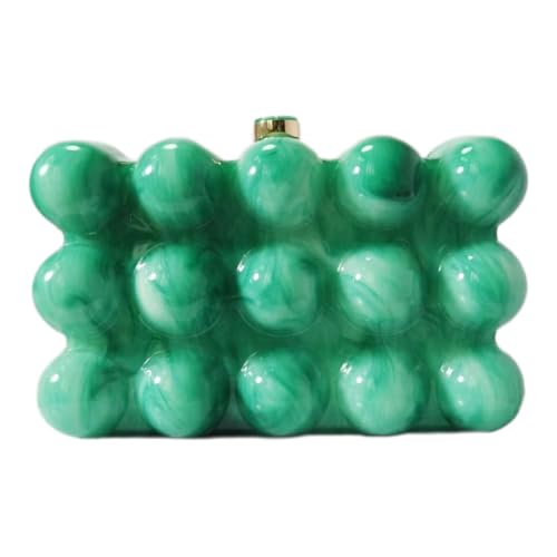 Acrylic Bubble Bag Luxury Marble Clutch