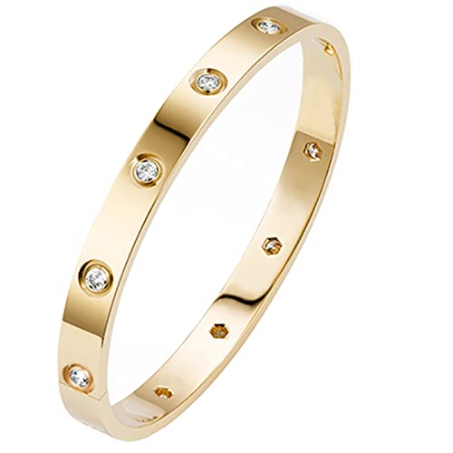 18K Gold Plated Love Cartier Dupes Bracelet - A&S All things Glam Boutique