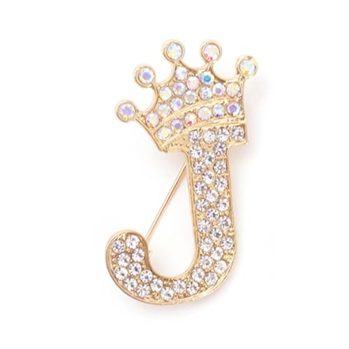 Rhinestone Brooch for Women 24 Letters Pins - A&S All things Glam Boutique