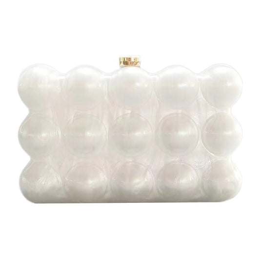 Acrylic Snail Shaped Bag Luxury Marble Clutch