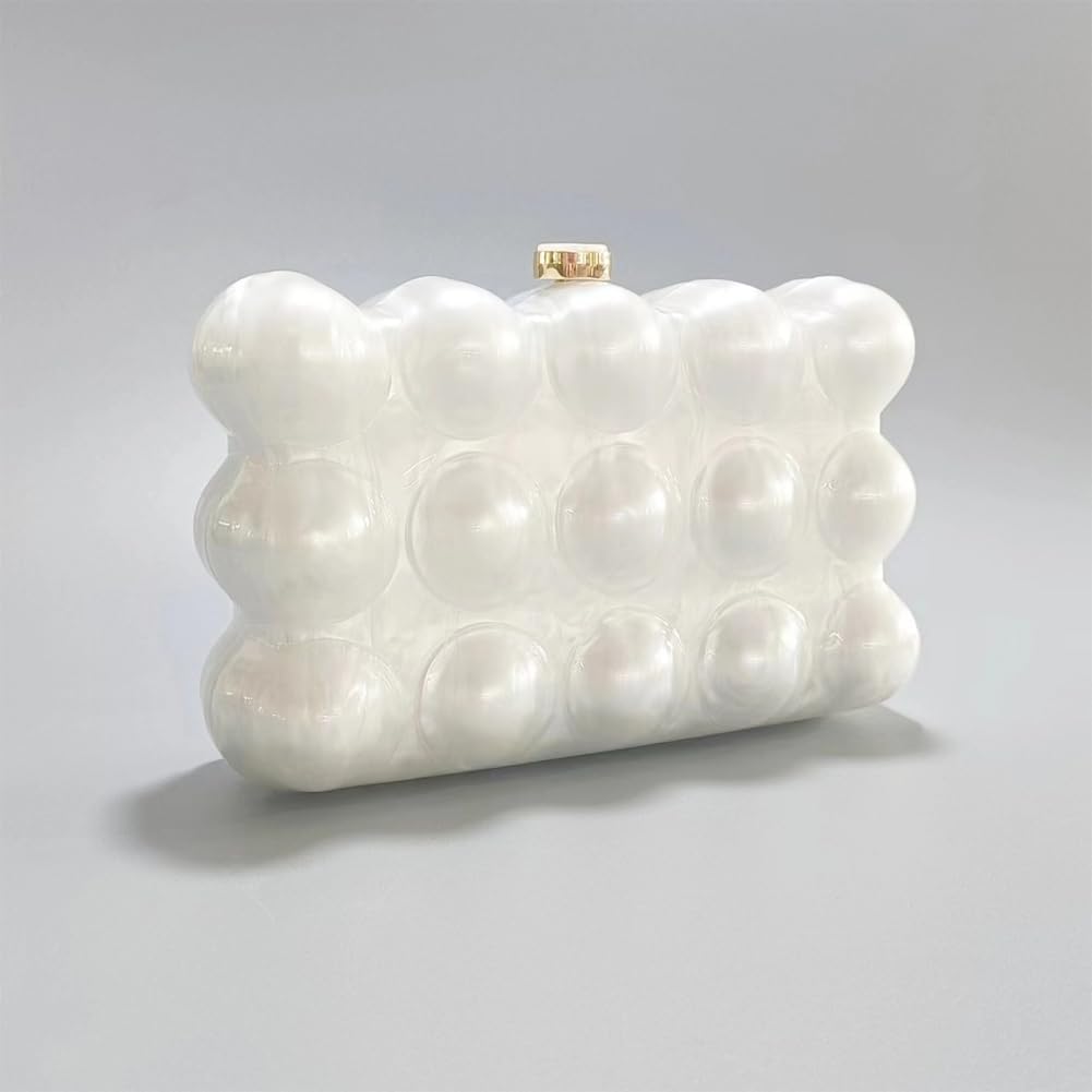 Acrylic Snail Shaped Bag Luxury Marble Clutch