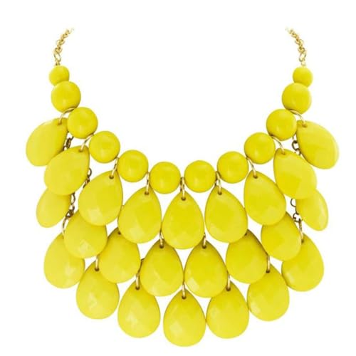 Jane Stone Fashion Floating Bubble Necklace Teardrop - A&S All things Glam Boutique