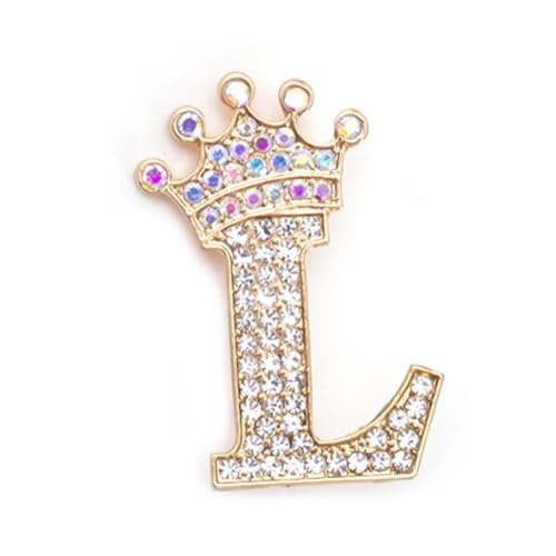 Rhinestone Brooch for Women 24 Letters Pins - A&S All things Glam Boutique