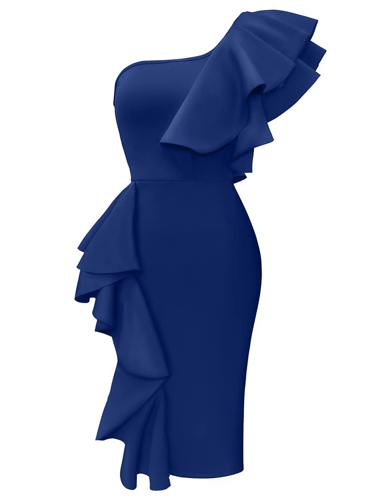 One Shoulder Ruffle l Dress