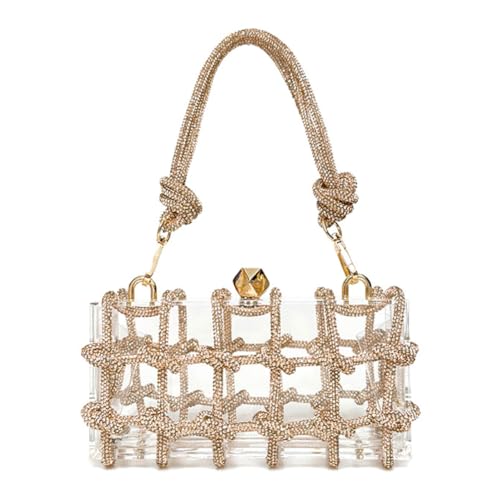 Clear Acrylic Rhinestone Acrylic Clutch Crystal