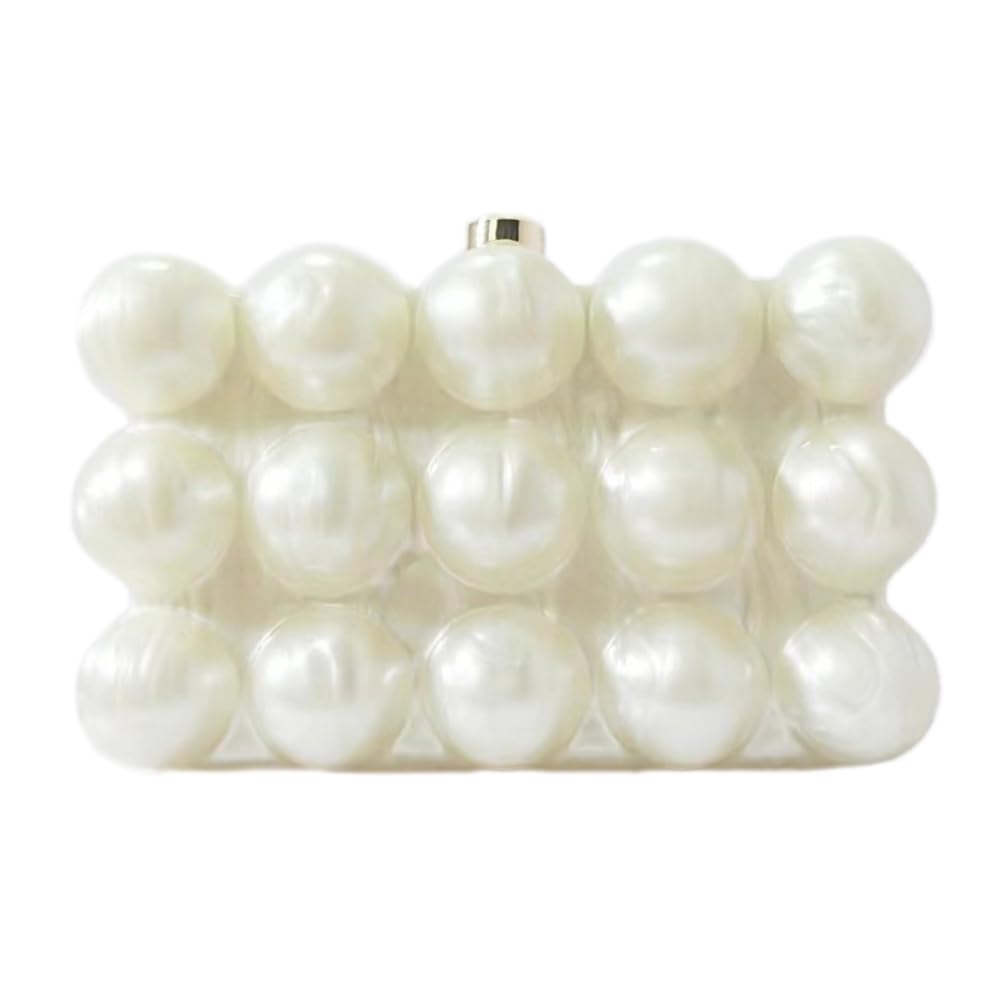 Acrylic Bubble Bag Luxury Marble Clutch