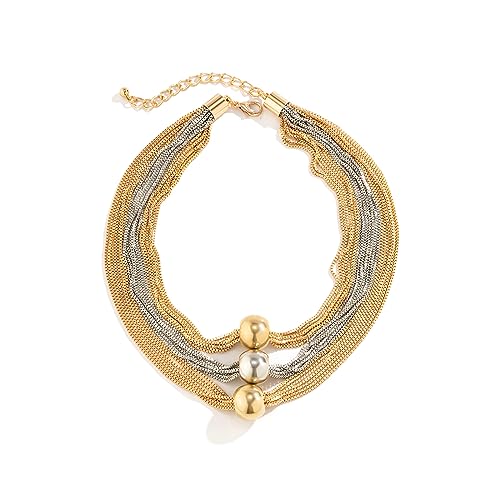 Chunky Bead Statement Choker Necklace - - A&S All things Glam Boutique