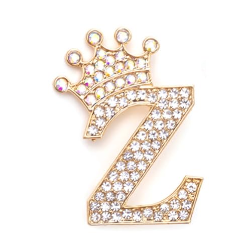 Rhinestone Brooch for Women 24 Letters Pins - A&S All things Glam Boutique