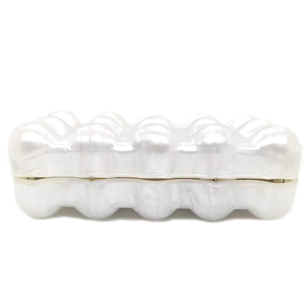 Acrylic Snail Shaped Bag Luxury Marble Clutch