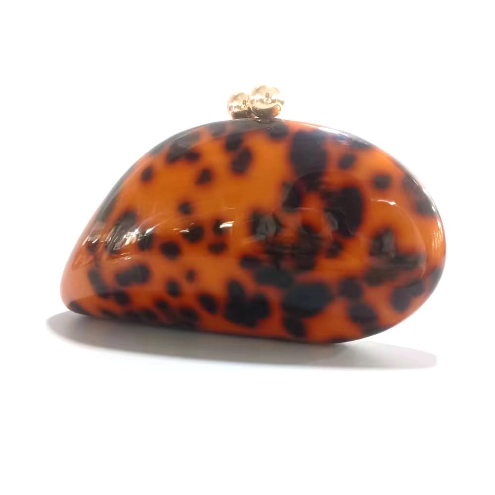Acrylic Snail Shaped Bag Luxury Marble Clutch