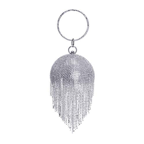 Ball Crystal Evening Tassel Hand Bags