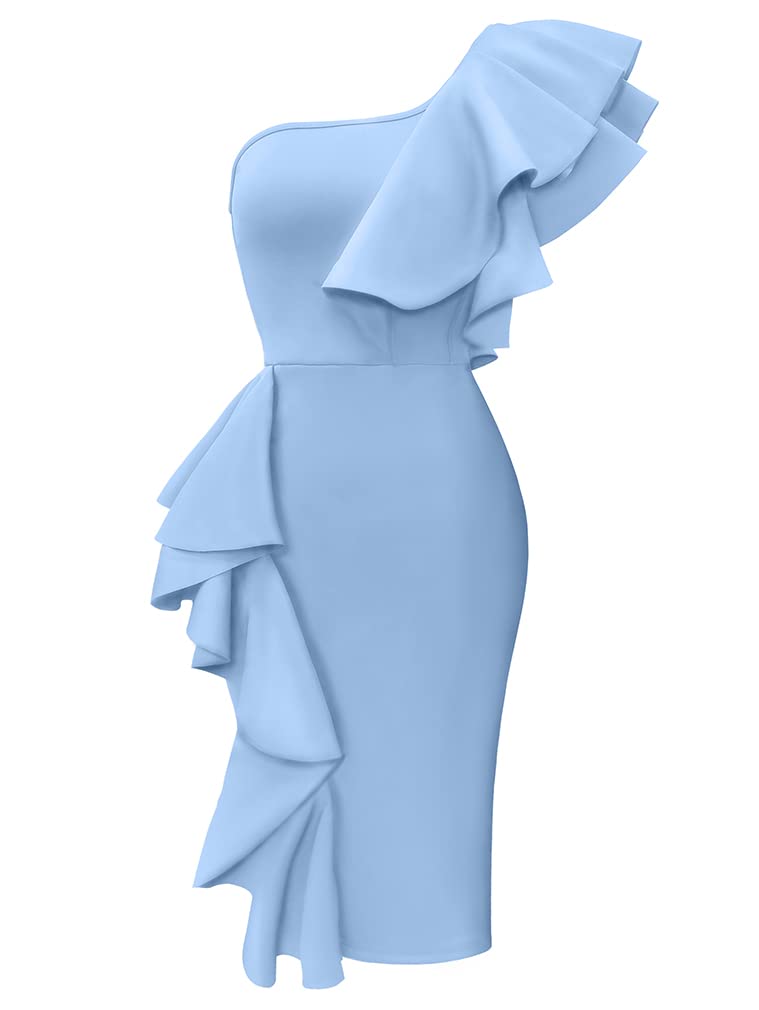 One Shoulder Ruffle l Dress