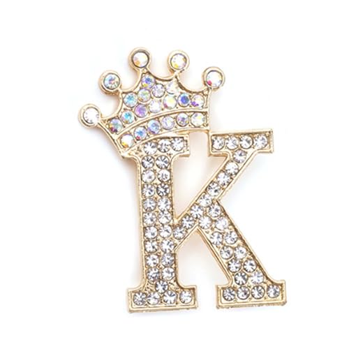 Rhinestone Brooch for Women 24 Letters Pins - A&S All things Glam Boutique