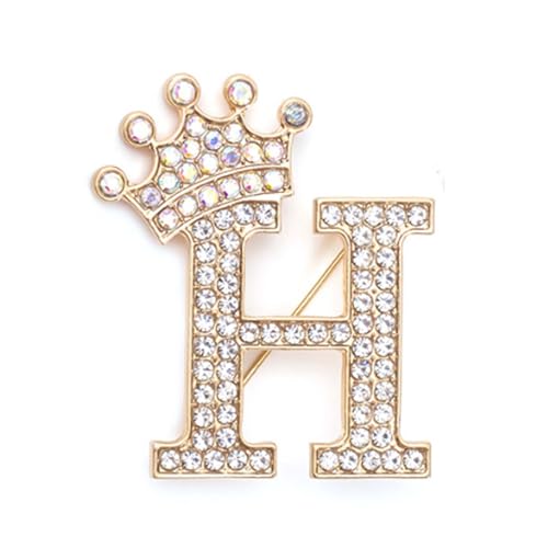 Rhinestone Brooch for Women 24 Letters Pins - A&S All things Glam Boutique