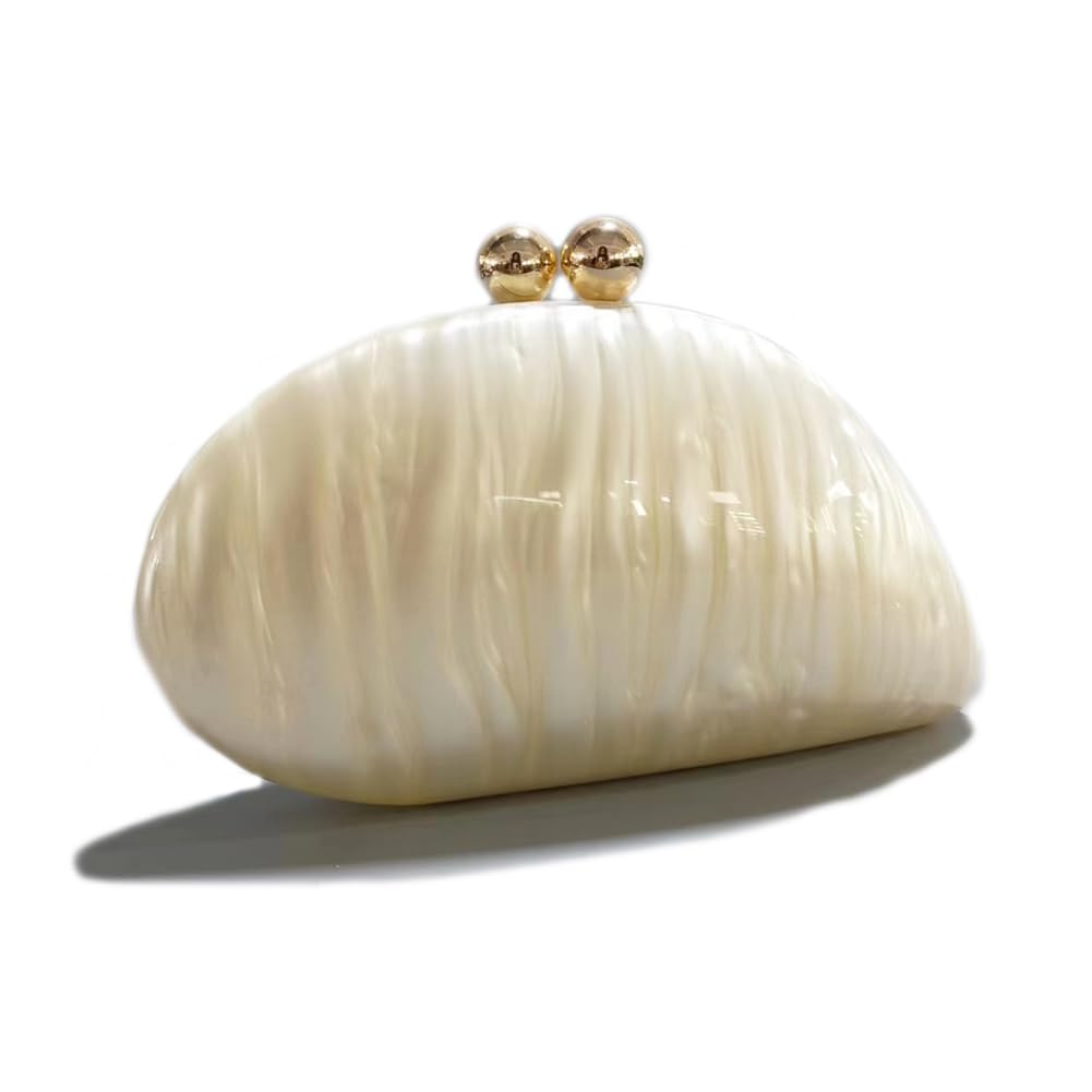 Acrylic Snail Shaped Bag Luxury Marble Clutch