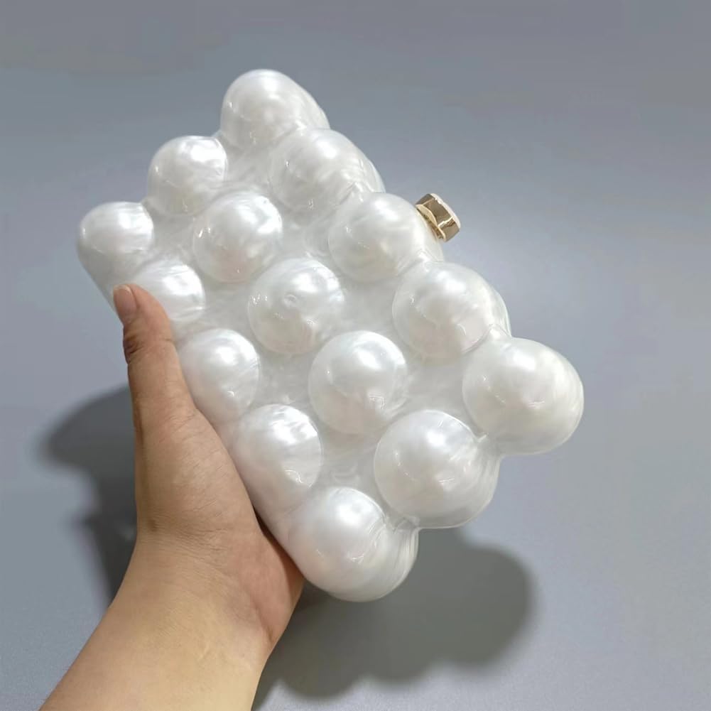 Acrylic Snail Shaped Bag Luxury Marble Clutch