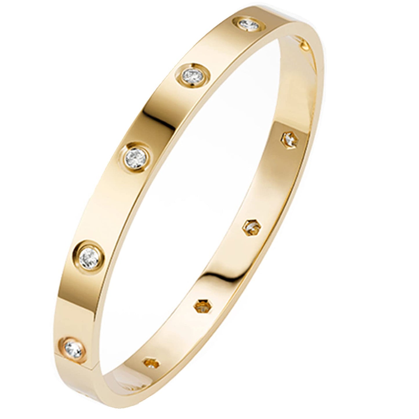 18K Gold Plated Love Cartier Dupes Bracelet - A&S All things Glam Boutique