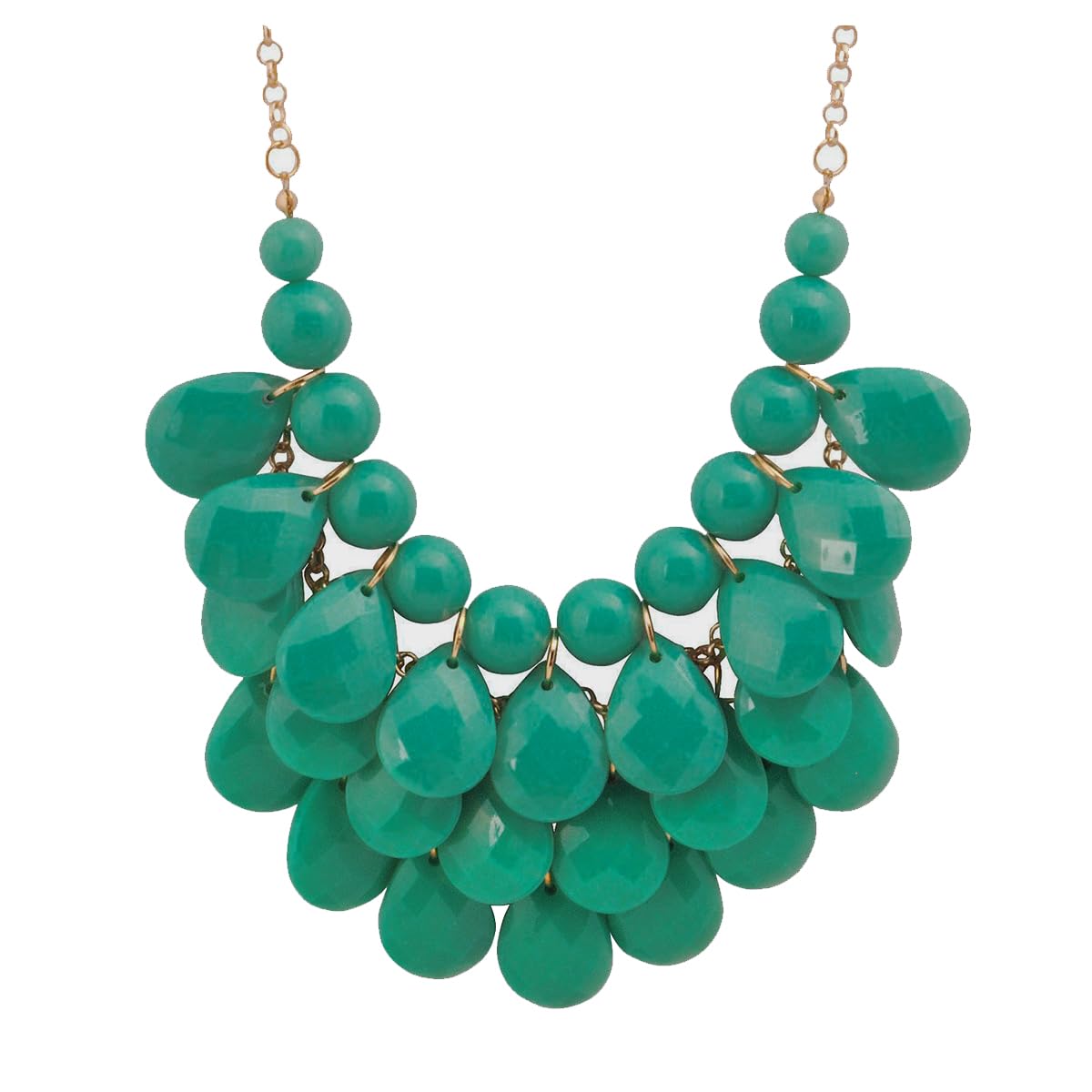 Jane Stone Fashion Floating Bubble Necklace Teardrop - A&S All things Glam Boutique