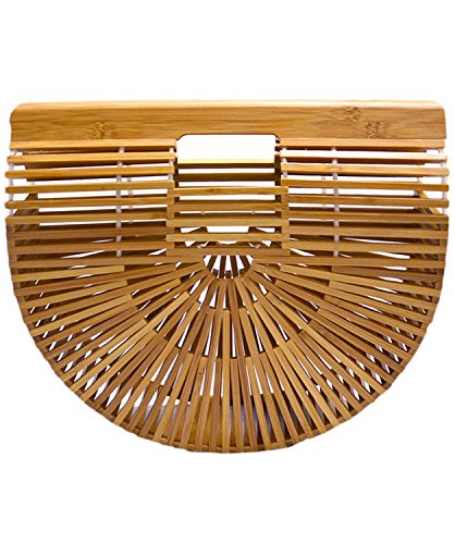 Miuco Womens Bamboo Handbag Handmade