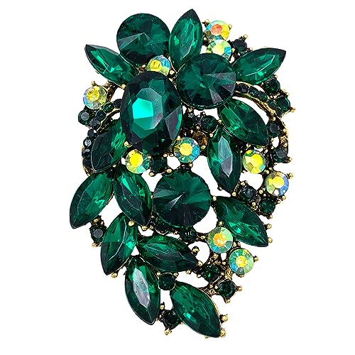 SELOVO Rhinestone Statement Brooch Pin - A&S All things Glam Boutique