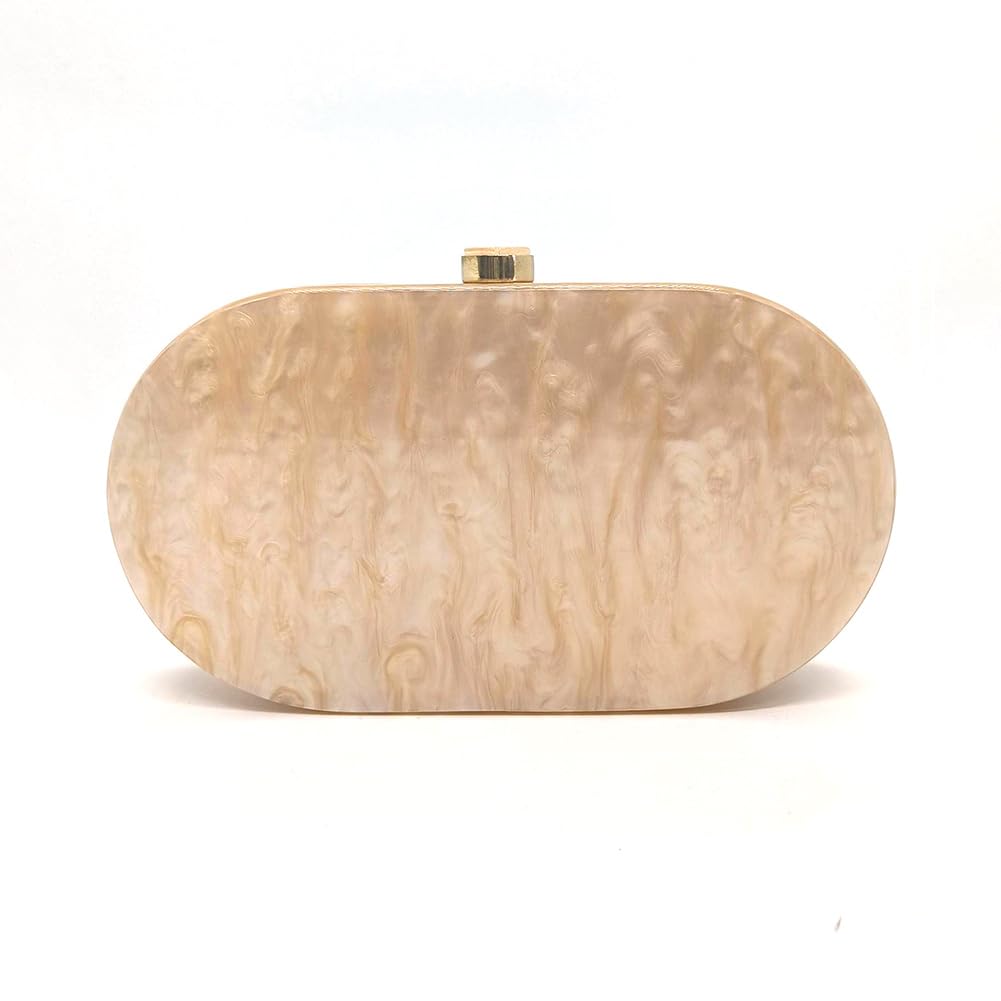 Acrylic Bubble Bag Luxury Marble Clutch
