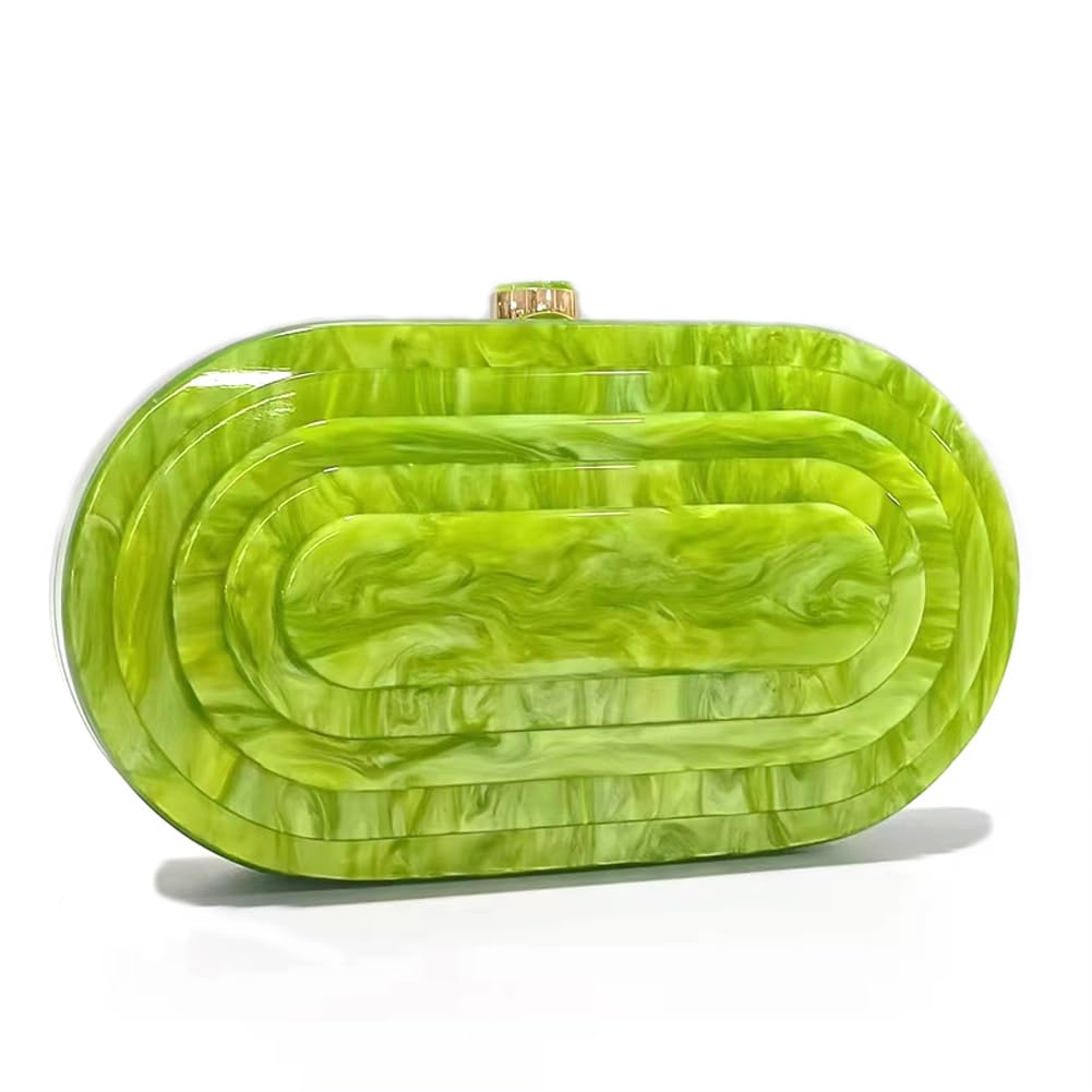 Acrylic Bubble Bag Luxury Marble Clutch