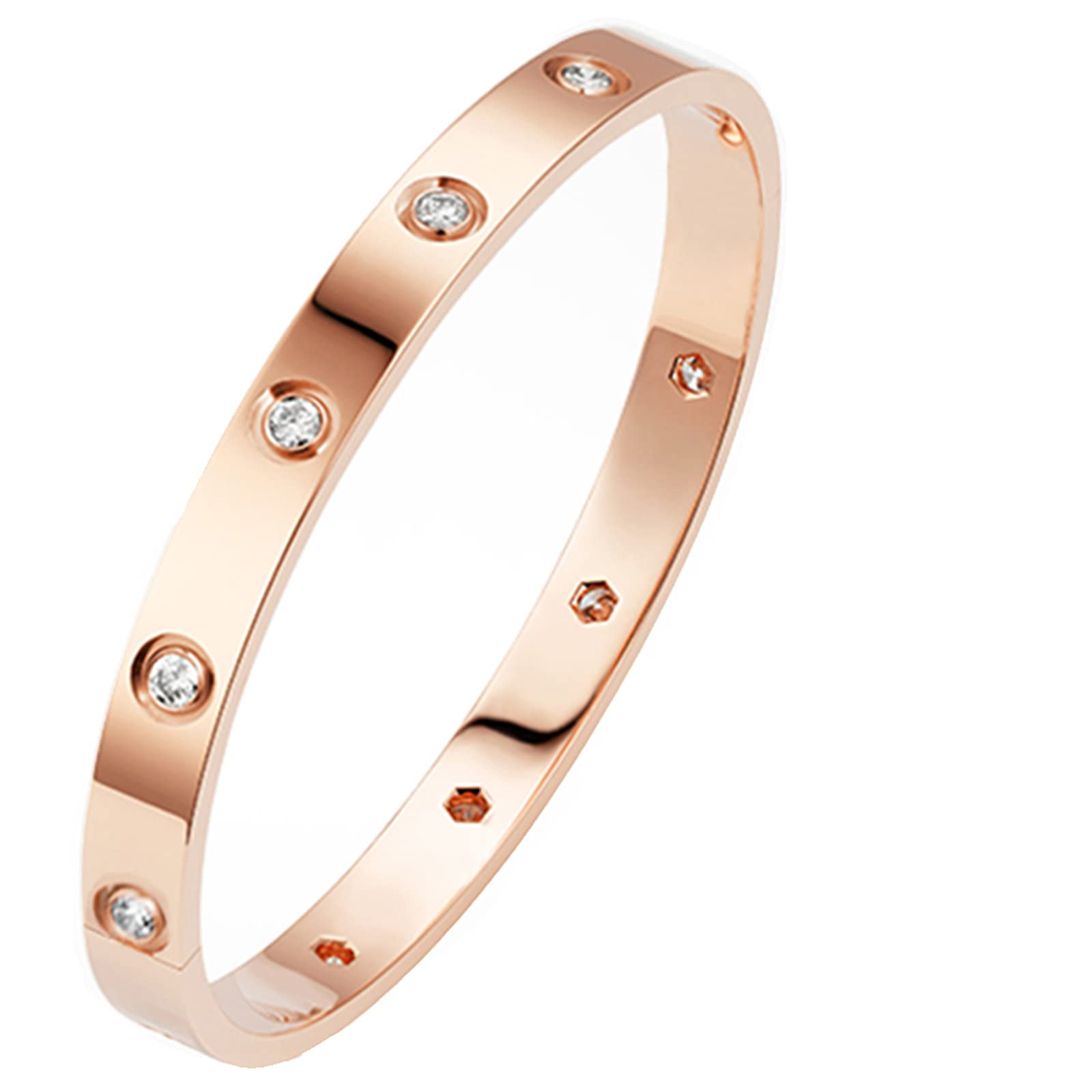 18K Gold Plated Love Cartier Dupes Bracelet - A&S All things Glam Boutique