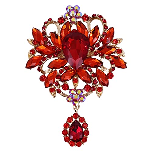Crystal Rhinestone Bouquet Brooch Pin - A&S All things Glam Boutique