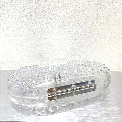 Sparkly Rhinestone Clutch Purse Bling Acrylic
