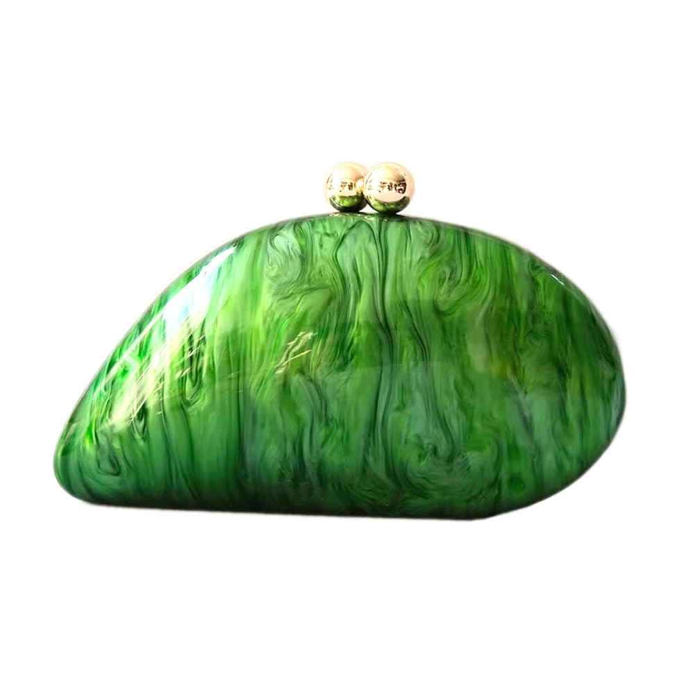 Acrylic Snail Shaped Bag Luxury Marble Clutch
