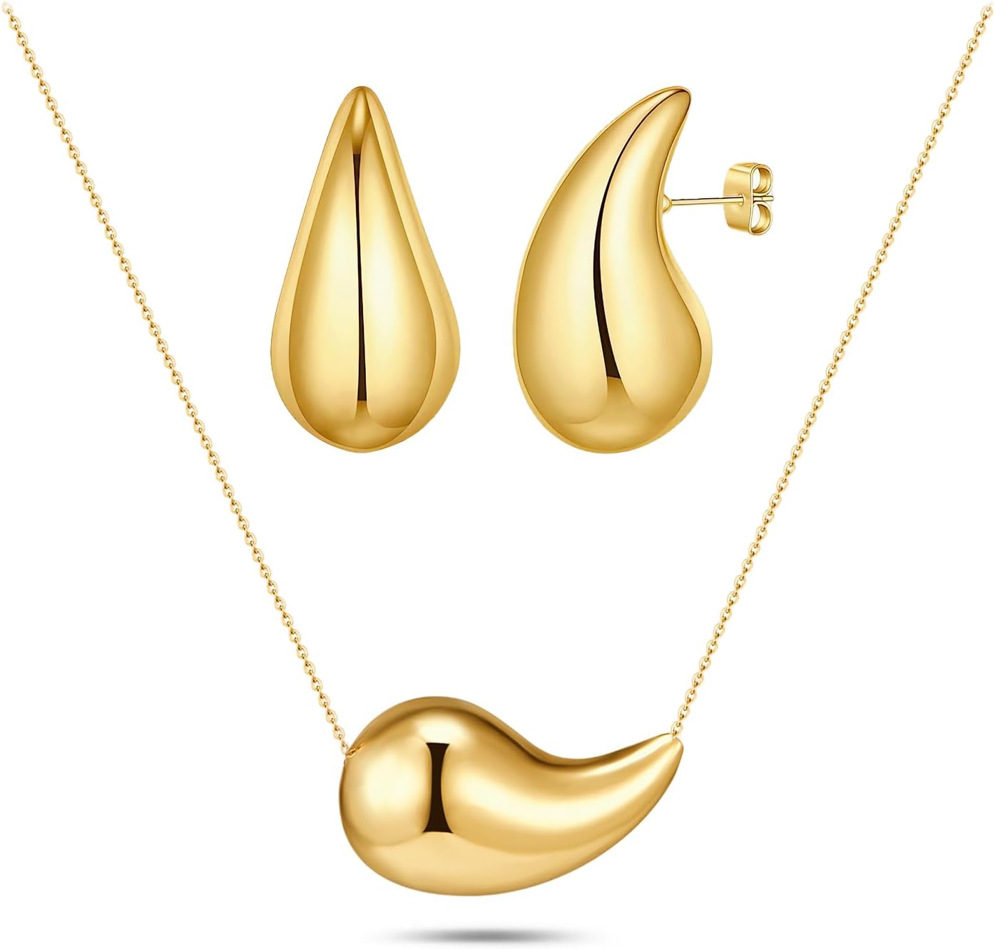 Bottega Earring Dupes Chunky Gold Hoop Earrings - A&S All things Glam Boutique