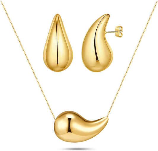 Bottega Earring Dupes Chunky Gold Hoop Earrings - A&S All things Glam Boutique
