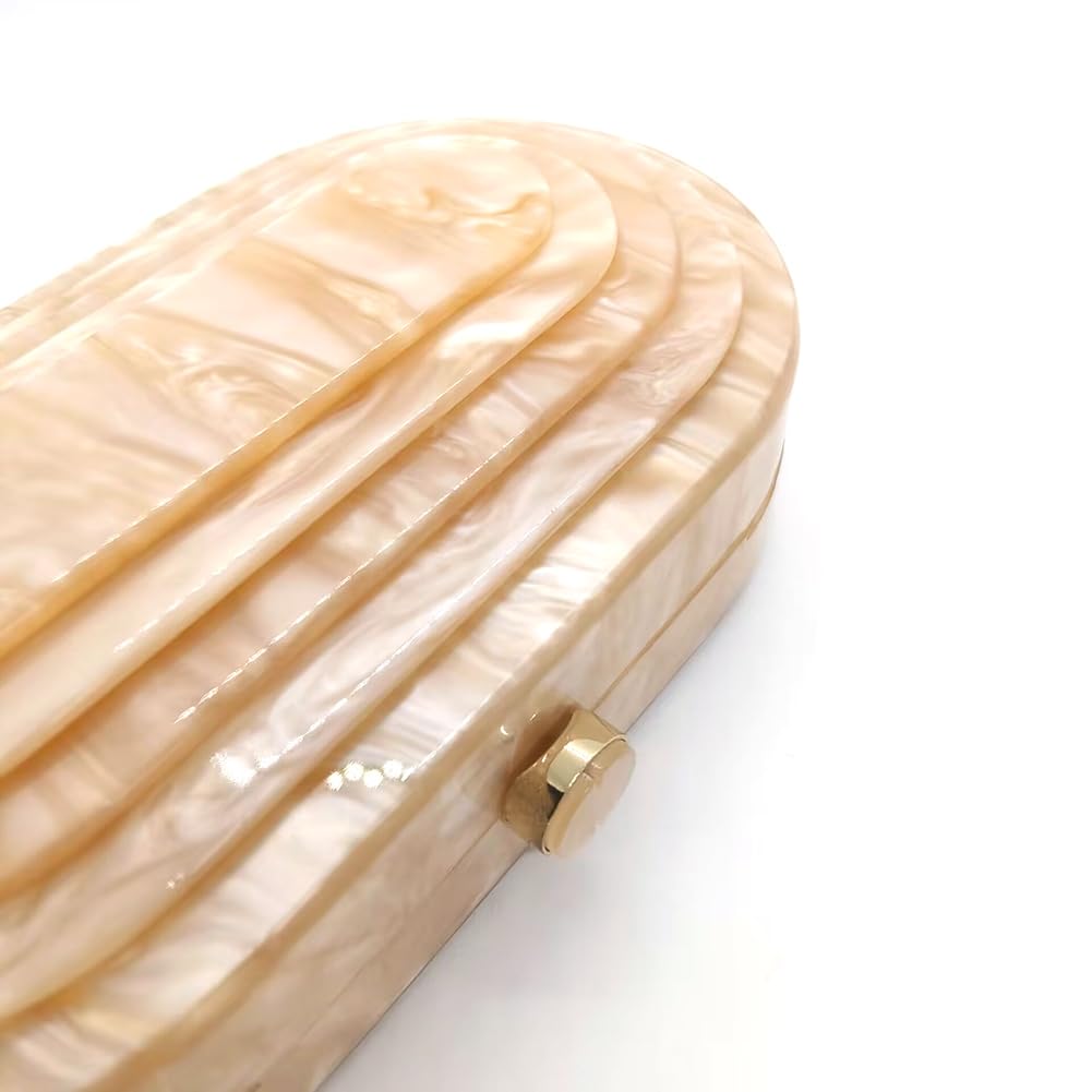 Acrylic Bubble Bag Luxury Marble Clutch