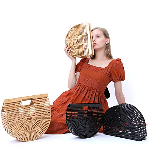 Miuco Womens Bamboo Handbag Handmade