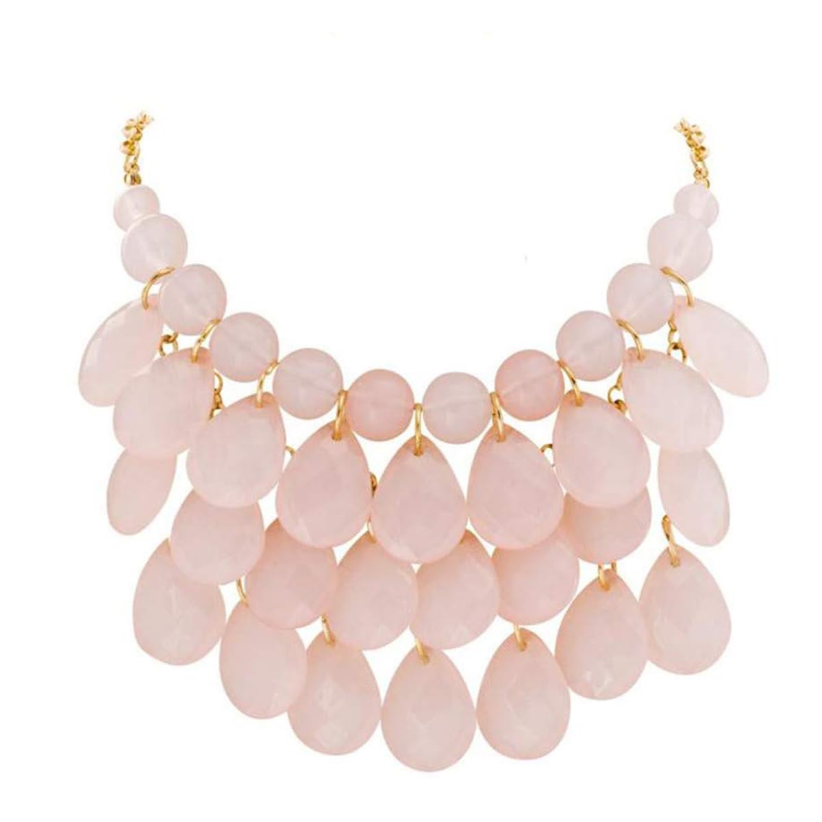 Jane Stone Fashion Floating Bubble Necklace Teardrop - A&S All things Glam Boutique