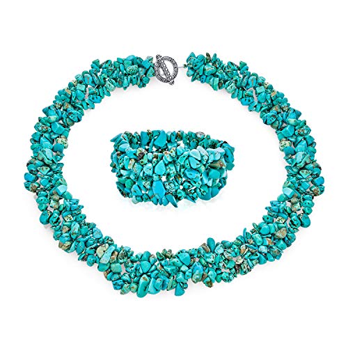 Large Wide Color Gemstone Chips Cluster Statement Necklace - A&S All things Glam Boutique