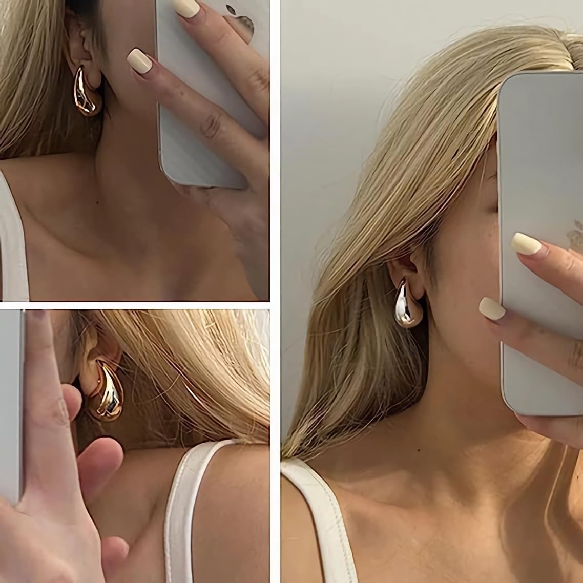 Bottega Earring Dupes Chunky Gold Hoop Earrings - A&S All things Glam Boutique