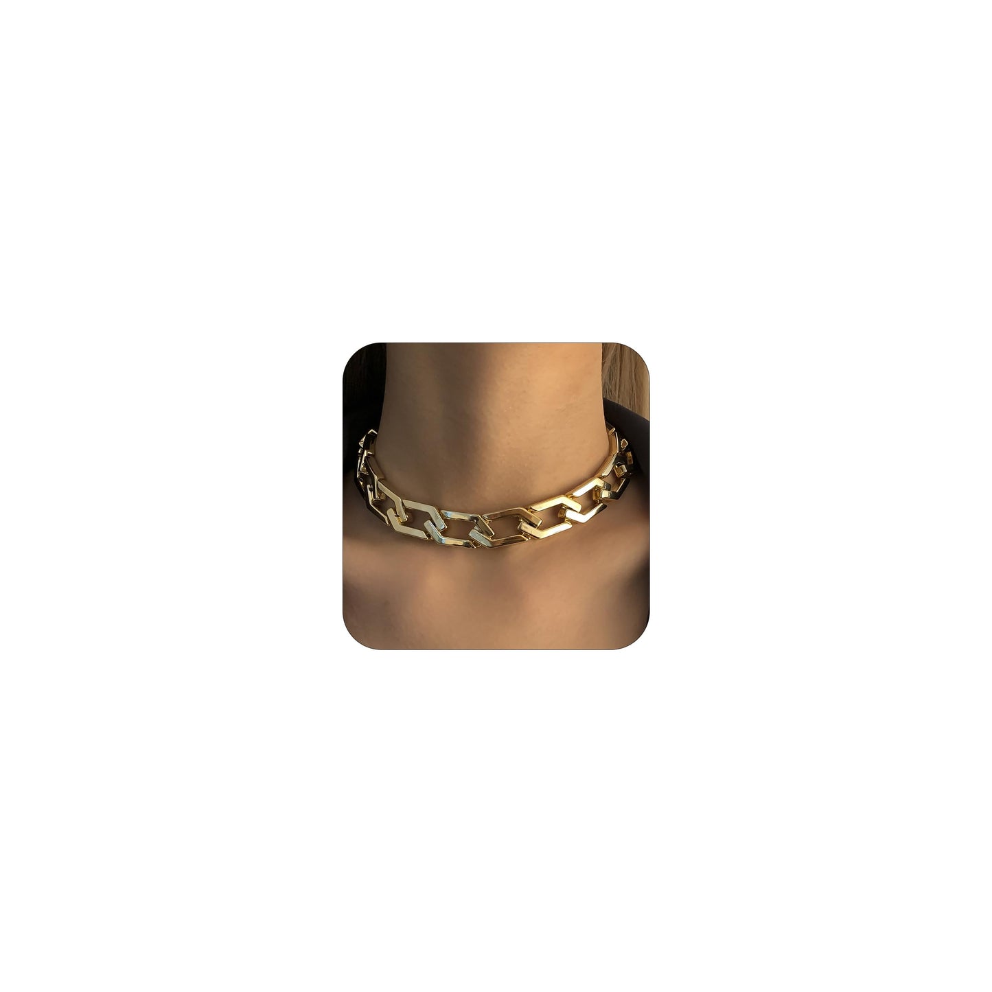 Chunky Gold Choker Necklace - A&S All things Glam Boutique